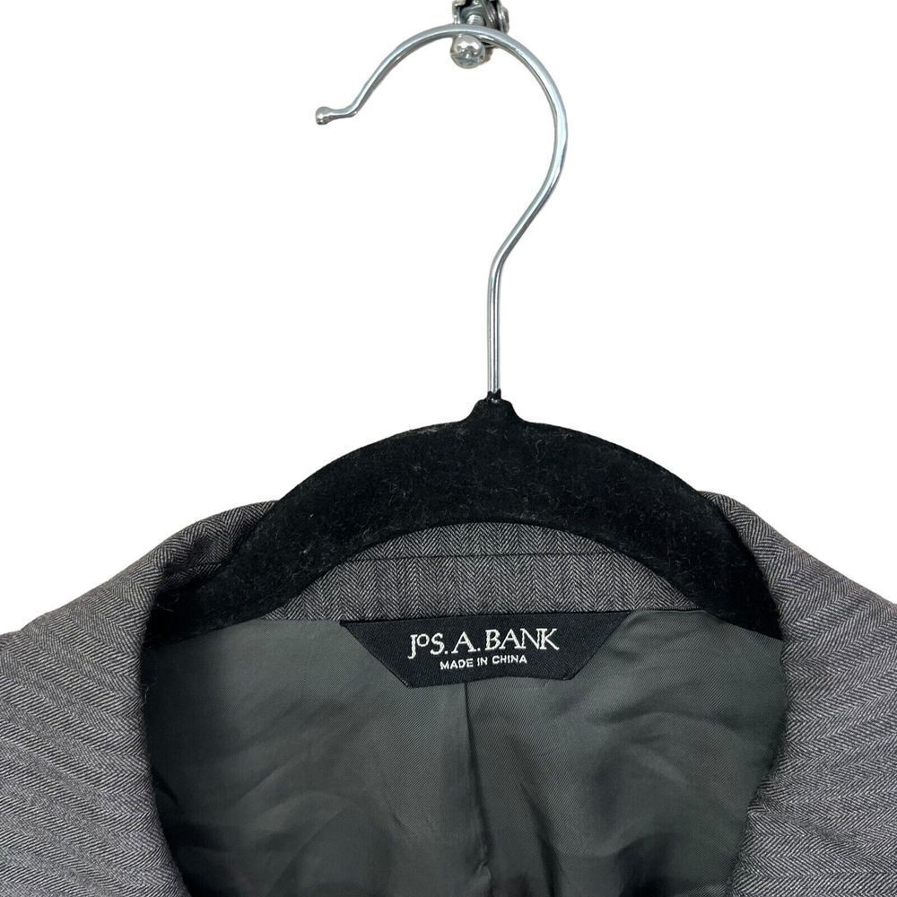 Jos A Bank Signature Collection Mens Blazer Wool Notch Button‎ Vented Gray 48R - Picture 3 of 7